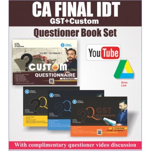 V'smart Academy's IDT Questioner Book Set [GST + Custom] in 4 Modules for CA Final May 2020 Exam by CA. Vishal Bhattad